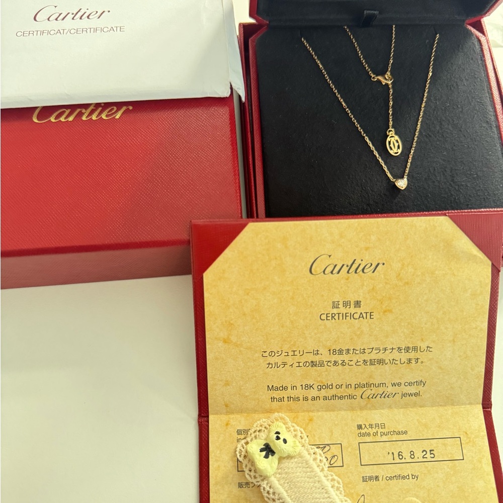 Pre-loved Authentic Cartier Damour Diaman Legend
Heart Diamond Necklace